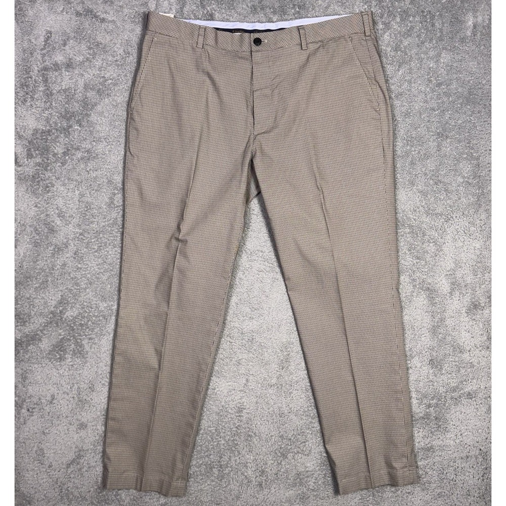 Brooks Brothers Pants Mens 40x32 Clark Trouser Houndstooth Pleated Chino Preppy